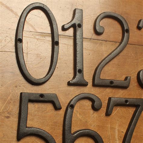 hammered metal house numbers|Wrought Iron Metal House Numbers & House Letters.